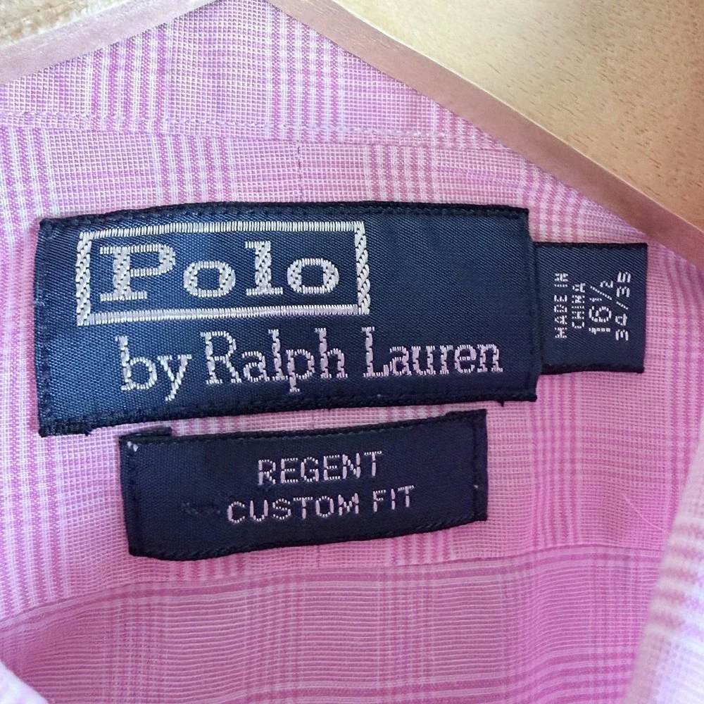 Polo Ralph Lauren Shirt Regent‎ Classic Long Sleeve Button Down Pink Men's 16.5